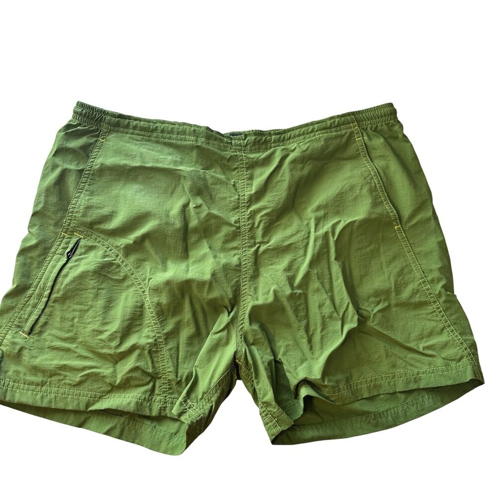 Royal Robbins Mens Green Nylon Hiking Shorts Large Pockets Outdoor Drawstring